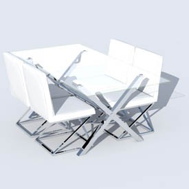 Beberly table set 3D Object | FREE Artlantis Objects Download
